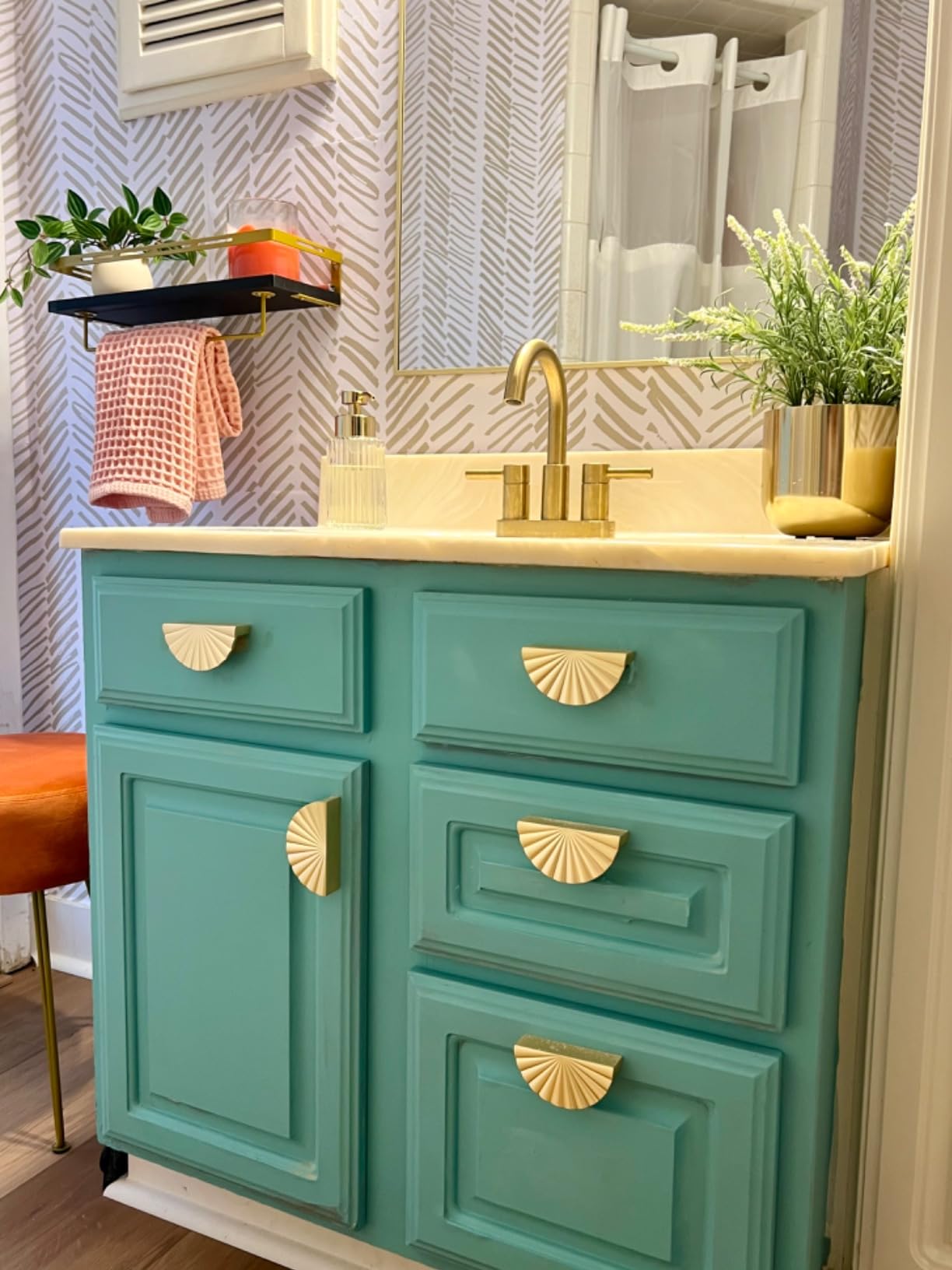 brass scallop drawer pulls